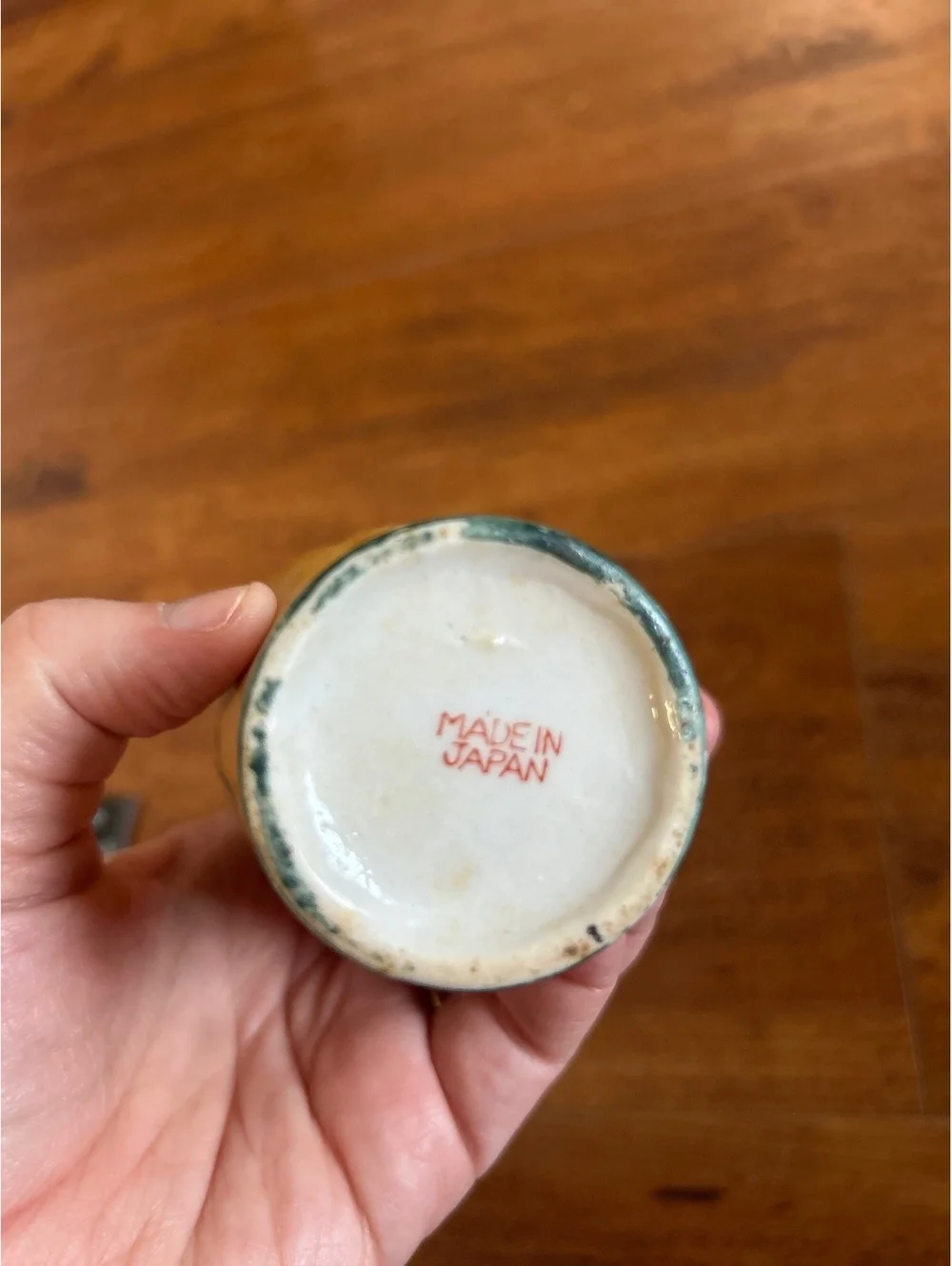 Vintage Made in Japan Small Ceramic Vase with Floral Design